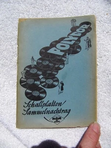 1935/37 GERMAN POLYDOR Schallplatten Sammelnachtrag SUPPLEMENT RECORD CATALOG - Picture 1 of 5