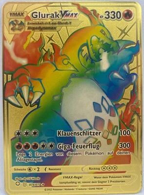 Pokemon Karte Glurak VMax Rainbow Geschenk Kind Geburtstagsgeschenk Charizard - Bild 1 von 2