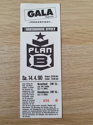 Original Eintrittskarte Plan B Gala Vegesack 1990 - Bild 1 von 2