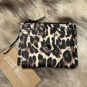 NWT Steve Madden Bhayden Card Case Wallet - Fun Leopard Print - Picture 1 of 4
