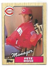 1987 Topps Pete Rose Cincinnati Reds #393 Baseball Card RARE ERROR Manager Card