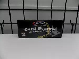 20 Count Box BCW 2 Piece Card Small Stands Coin and Currency Adjustable Display - Picture 1 of 2