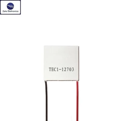 CELLA DI PELTIER TEC1-12703 12V MODULO PER RAFFREDDAMENTO TERMOELECTRICO CPU ECC