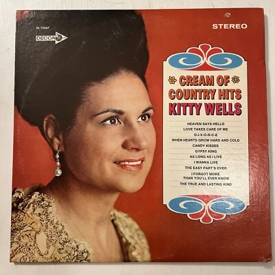 Kitty Wells Cream of Country Hits Decca DL 75067 VG+/VG TESTED - Image 1 of 4
