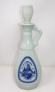 Jim Beam 1963 Delft Blue Ship Sailing Windmill Collectible Empty Decanter Bottle - Picture 1 of 11