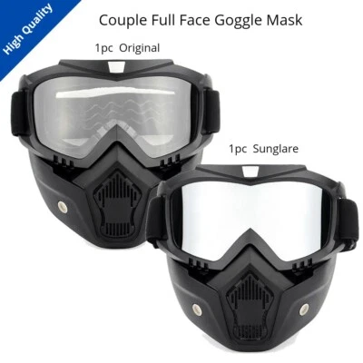 Couple Full Face Goggles Walking Cyclist Mototbiker Riders Mask | Ski Facemask - Image 1 of 4