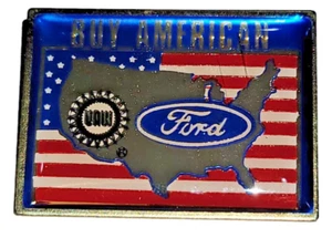 Prendedor americano UAW Union Made Ford Motor Co comprar publicidad en EE. UU. - Imagen 1 de 8