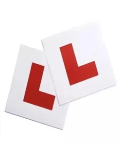 4 x Learner Driver L Plate Stickers Vinyl Legal Size Car Decals, All Vehicle UK - Picture 1 of 2