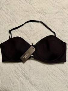 Swim Corsica Black Bikini Top Underwire Push-Up Size Large NWT - Picture 1 of 6