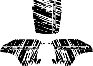  COMPATIBLE WITH DODGE RAM REBEL Shred Style HOOD & BED GRAPHICS  PACKAGE DEAL  - Picture 1 of 1