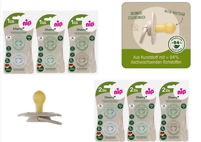 nip® Cherry Beruhigungsauger  3 x 2  Schnuller  Größe 1 oder 2   florales Design - Bild 1 von 4