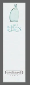 Carte  publicitaire - advertising card  - Eau d' Eden de Cacharel - Foto 1 di 1