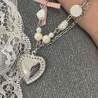 Love Heart Pendant Necklace For Women Girl Vintage Collar Aesthetic Jewelry