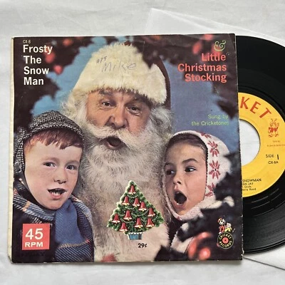 Frosty The Snowman & Little Christmas Stocking - Cricket CX-8, 45rpm Pic Sleeve Foto 1 de 4