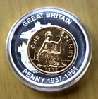 Predecimalisation Coins Inlaid Gold Plated 1938 KGVI Penny 2006 Coin & COA