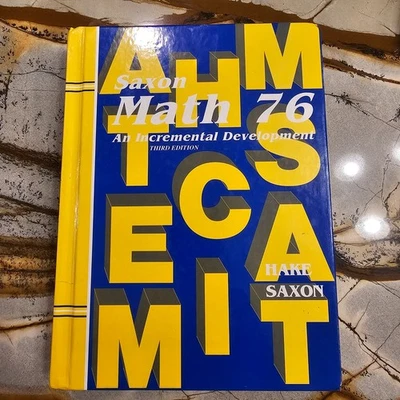 Saxon Math 76 Third Edition Student Textbook Homeschool Hardcover Hake - Image 1 of 4