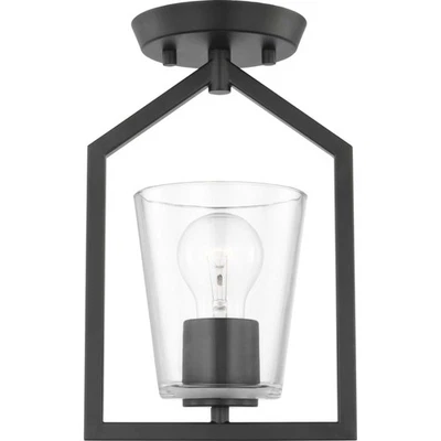 Progress Lighting P350258 Vertex 5"W Semi-Flush Bowl Ceiling - Black - Image 1 of 4