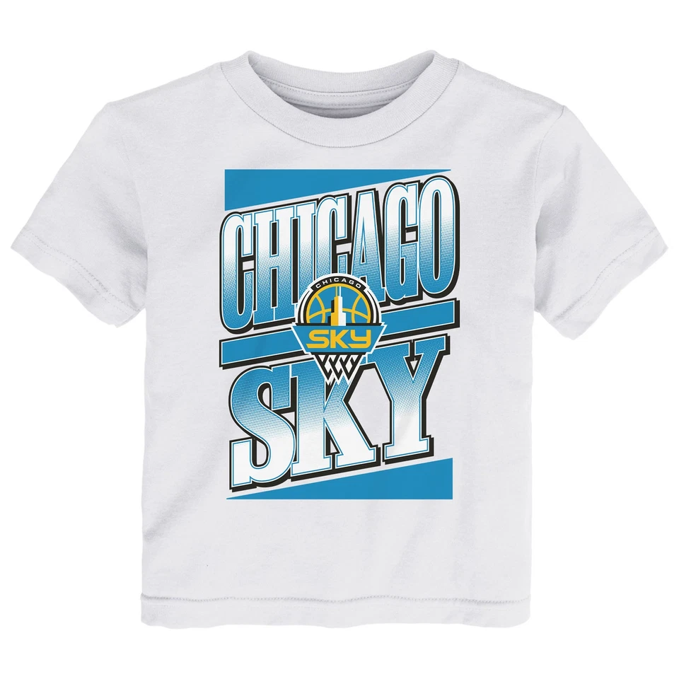 Toddler  White Chicago Sky Team Stack T-Shirt - Image 1 of 1