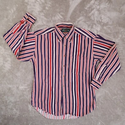 American Eagle Vintage Bold 90s Stripe Long Sleeve Button Up Shirt Men's Small - Image 1 of 4