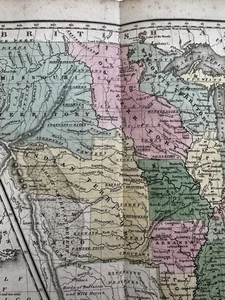 United States Republic Texas Oregon Missouri Indian Territory 1839 Mitchell map - Picture 1 of 13