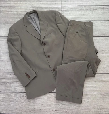 HUGO BOSS EINSTEIN SIGMA Hombres Gris 46R Blazer 36x28 Pantalón Lana Virgen 2 Piezas Traje Foto 1 de 4