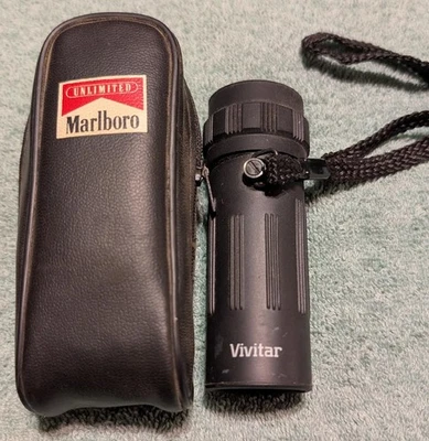 Vintage Marlboro Unlimited Vivitar PV Series 8x21 Monocular Scope Original Case - Image 1 of 3
