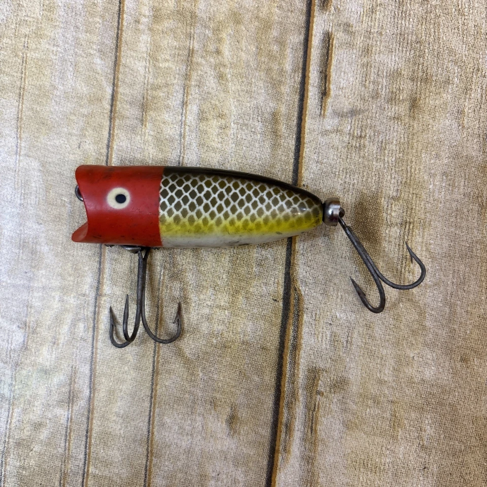 Heddon Baby Lucky 13 2400 Vintage Top Water Fishing Lure Popper 3 Inch Dowegiac - Image 1 of 4