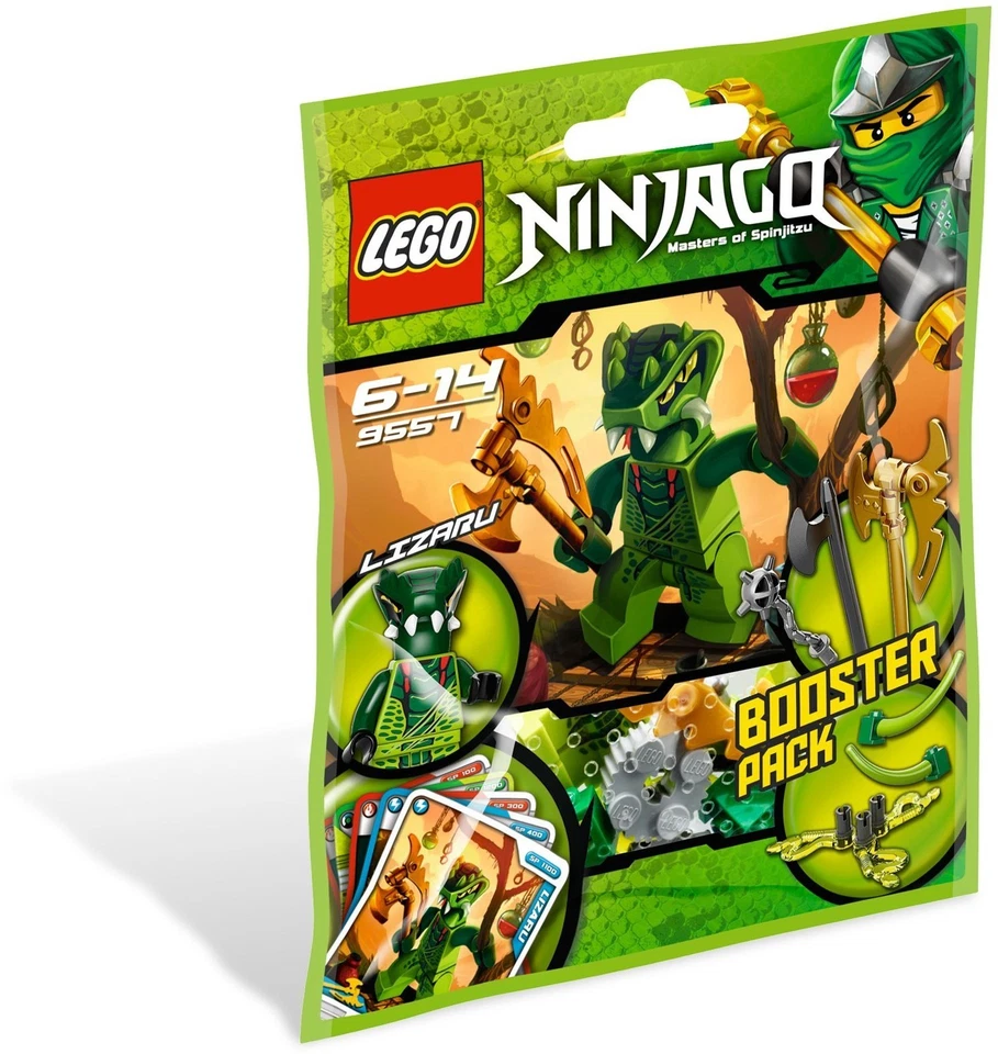 LEGO 9557 NINJAGO Lizaru BOOSTER PACK, Nuevo y Sellado de Fábrica Foto 1 de 4