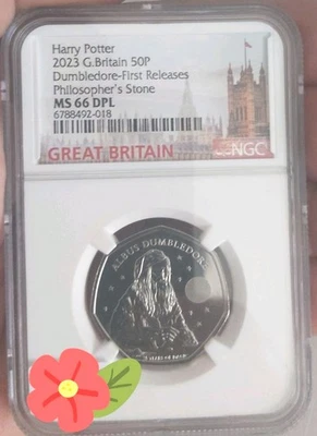 NGC MS-66 2023 50P Great Britain Harry Potter-Dombledore-Philosopher's Stone - Image 1 of 3