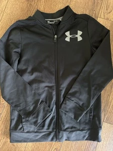 Under Armour Boys Large Black Fleece Full Zip Youth YLG - Picture 1 of 1
