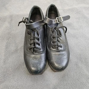 Rutherford Irish Step Dancing Hard Shoes Leather Upper Buckle Strap Girls Size 3 - Picture 1 of 11