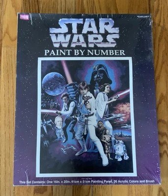 Star Wars Craft House paint by number  Luke/Leia/Han/Darth…+. Sealed - image 1 of 4