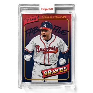 2021 Topps Project 70~1980 Freddie Freeman #659~ By Sophia Chang PR:1,011 - Picture 1 of 2