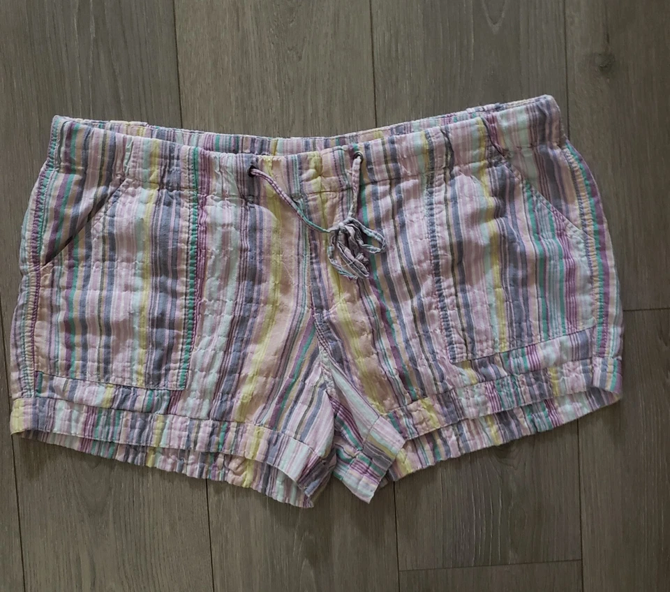 Pantalones Cortos Mossimo Relajados Junior's 15 Rayas Elástico Cordón Cintura Foto 1 de 4