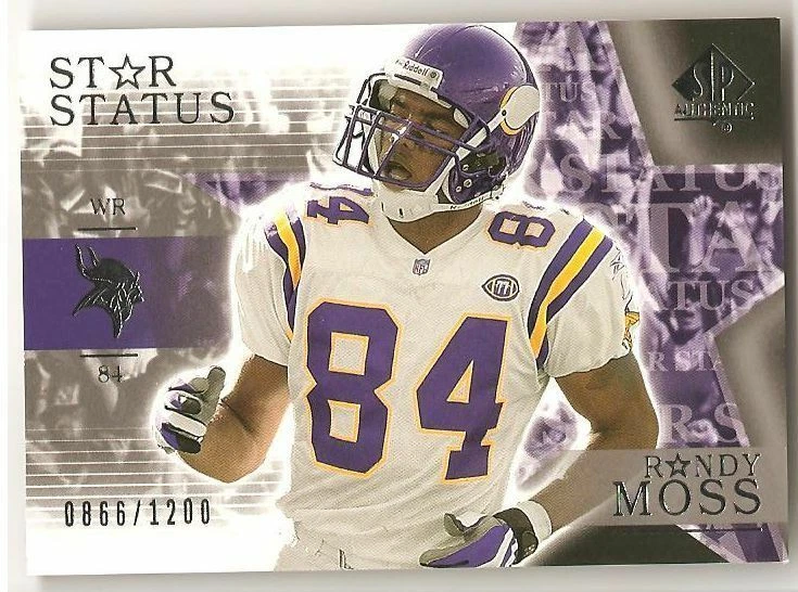 2003 SP AUTHENTIC RANDY MOSS STAR STATUS #866/1200 UPPER DECK #138 - Image 1 of 1