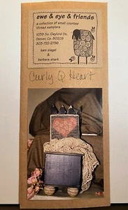 Ewe & Eye & Friends CURLY Q HEART Cross Stitch Pattern Chart - Picture 1 of 2