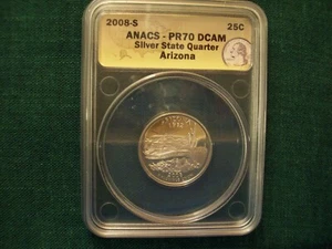 2008-S Silver Arizona State Quarter (25C) Proof - NGC PF70 Ultra Cameo - Picture 1 of 5