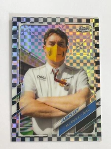 2021 Topps Chrome Formula 1 F1 McLaren James Key Checker Flag Refractor #87 - Picture 1 of 2