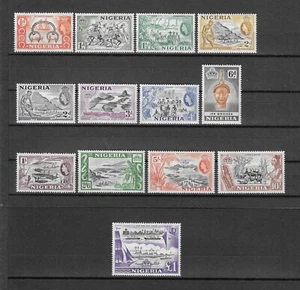 NIGERIA 1953/58 SG 69/80 MNH - Picture 1 of 2