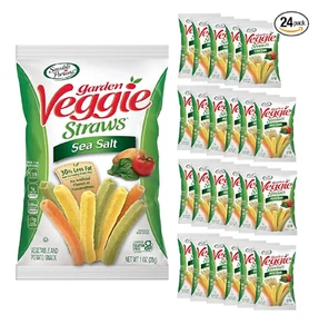 Sensible Portions Veggie Straws Sea Salt Flavor Gluten Free Chips Individual - Picture 1 of 2