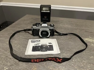 Pentax Super Program 35mm SLR Film Camera Body Only and flash Tested and working - Picture 1 of 7