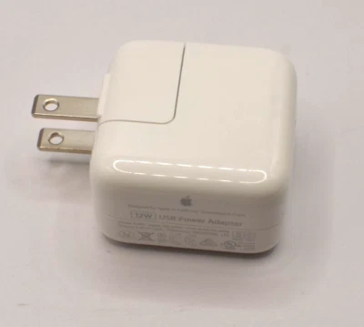 Apple A1401 12W Single USB Wall Charger Power Adapter MD836LL/A - White - Used - Image 1 of 4