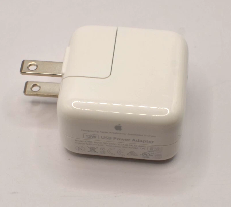Apple A1401 12W Single USB Wall Charger Power Adapter MD836LL/A - White - Used - Image 1 of 4