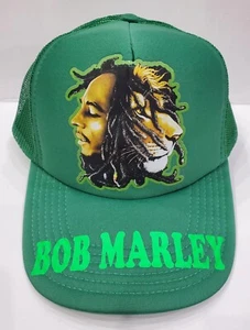 Mütze Trucker 5 Panel Reggae Ska Farben Löwe Marley grün verstellbar individuell - Bild 1 von 2