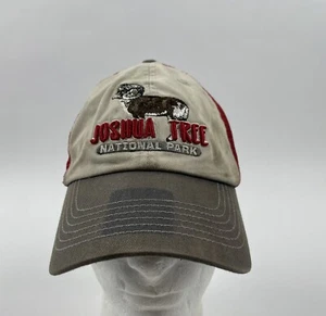 JOSHUA TREE National Park Red Beige Mesh Adjustable Trucker Hat Bighorn Sheep - Picture 1 of 11