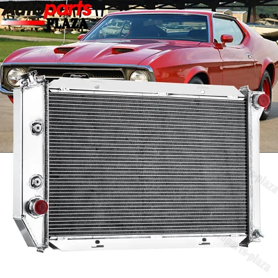 Aluminum 3-Row Radiator for Ford 1971-1973 Mustang Fairlane Torino LTD Cougar V8 - Image 1 of 4