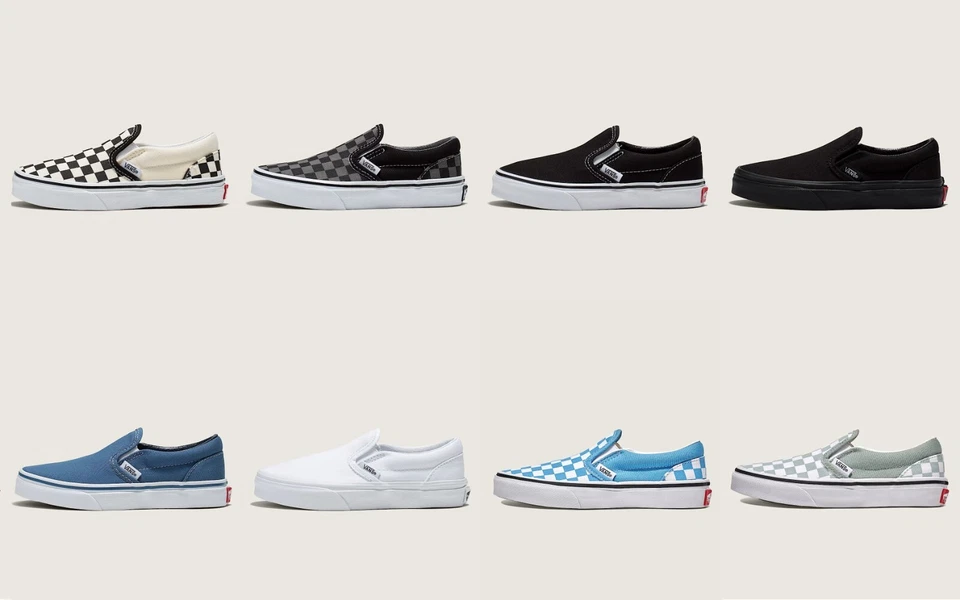 Zapato deportivo clásico sin cordones Vans para niños Foto 1 de 3