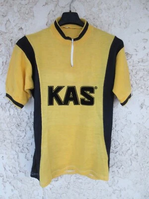 Maillot cycliste vintage KAS années 70 camiseta shirt jersey laine maglia trikot - Photo 1/3