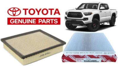 Filtro de aire y cabina originales Toyota Tacoma 2015-21 87139-YZZ09 y 17801-0P100 OEM Foto 1 de 3