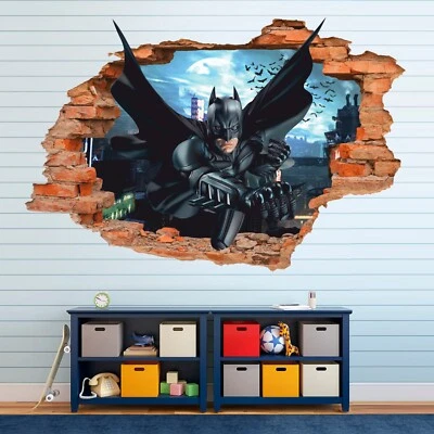 Superheroes 3D Wall Decal, Superhero Wall Sticker, Wall Tattoo, Decor - Image 1 of 4